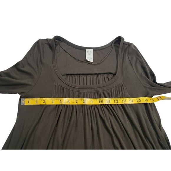 Free People Pleated Women's Long Sleeved Brown Shirt Size S - Picture 4 of 9